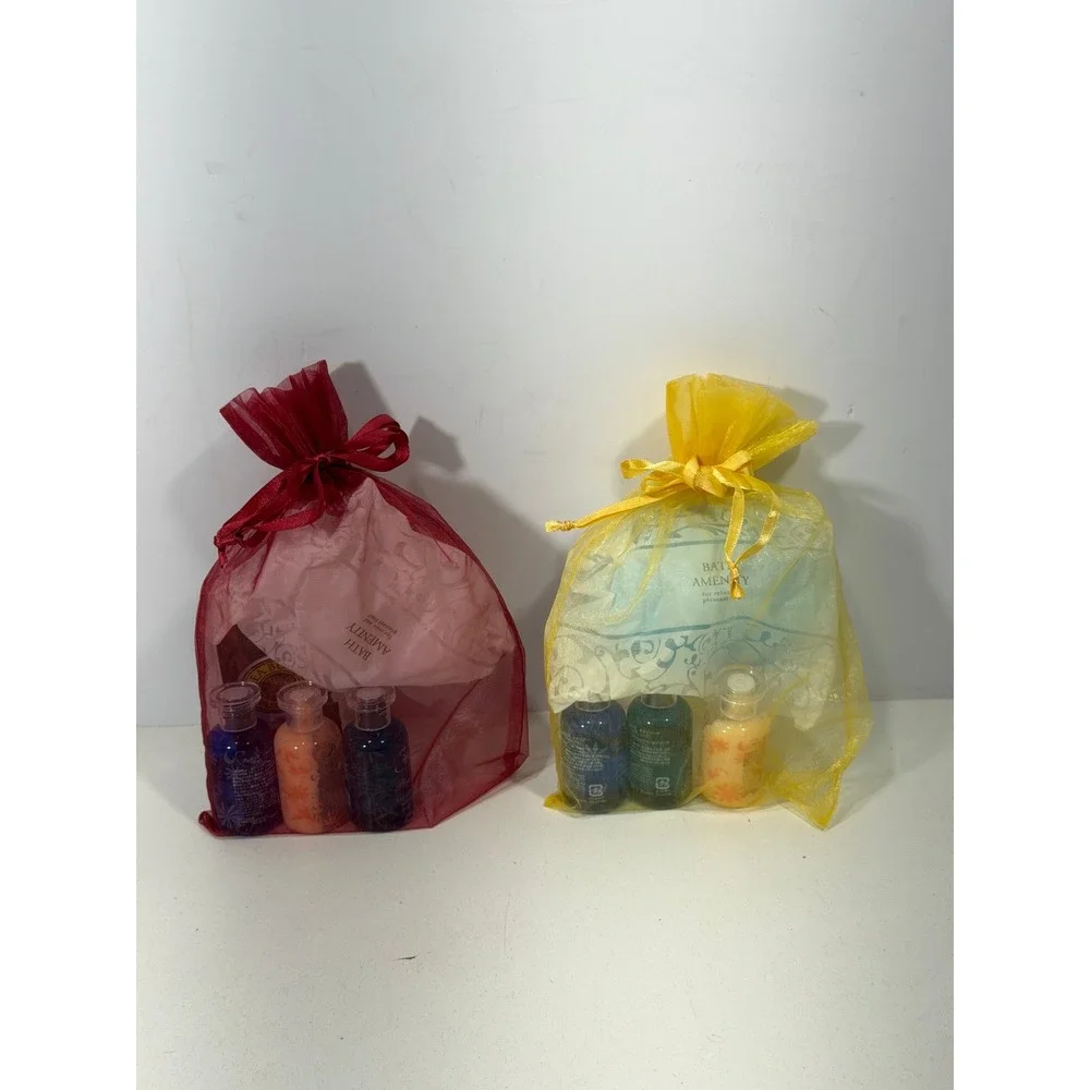 Japanese Plegaria Kracie Travel Bath Amenity 2 Set Shampoo Body Soap Shea Butter
